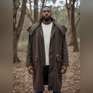 Driza-Bone Australia Brown Wax Cotton Original Men's Riding Coat Stockman
